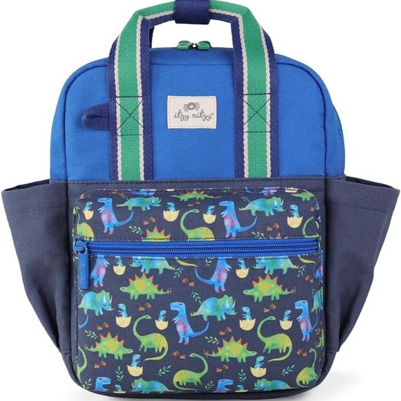 Itzy Ritzy Toddler Backpack - Blue Dinosaur